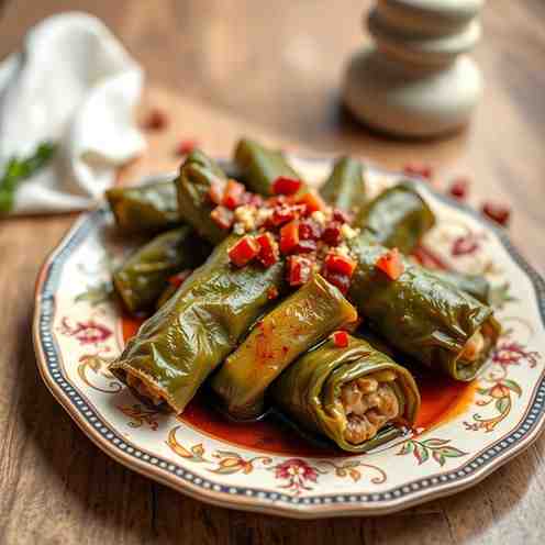 Lebanese Stuffed Grape Leaves (Warak Enab)